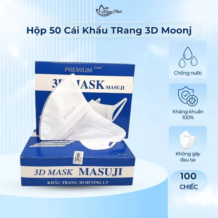 KHẨU TRANG 3D, SẢN PHẨM CHÍNH HÃNG, ÊM NHẸ, THOẢI MÁI, DỄ CHỊU