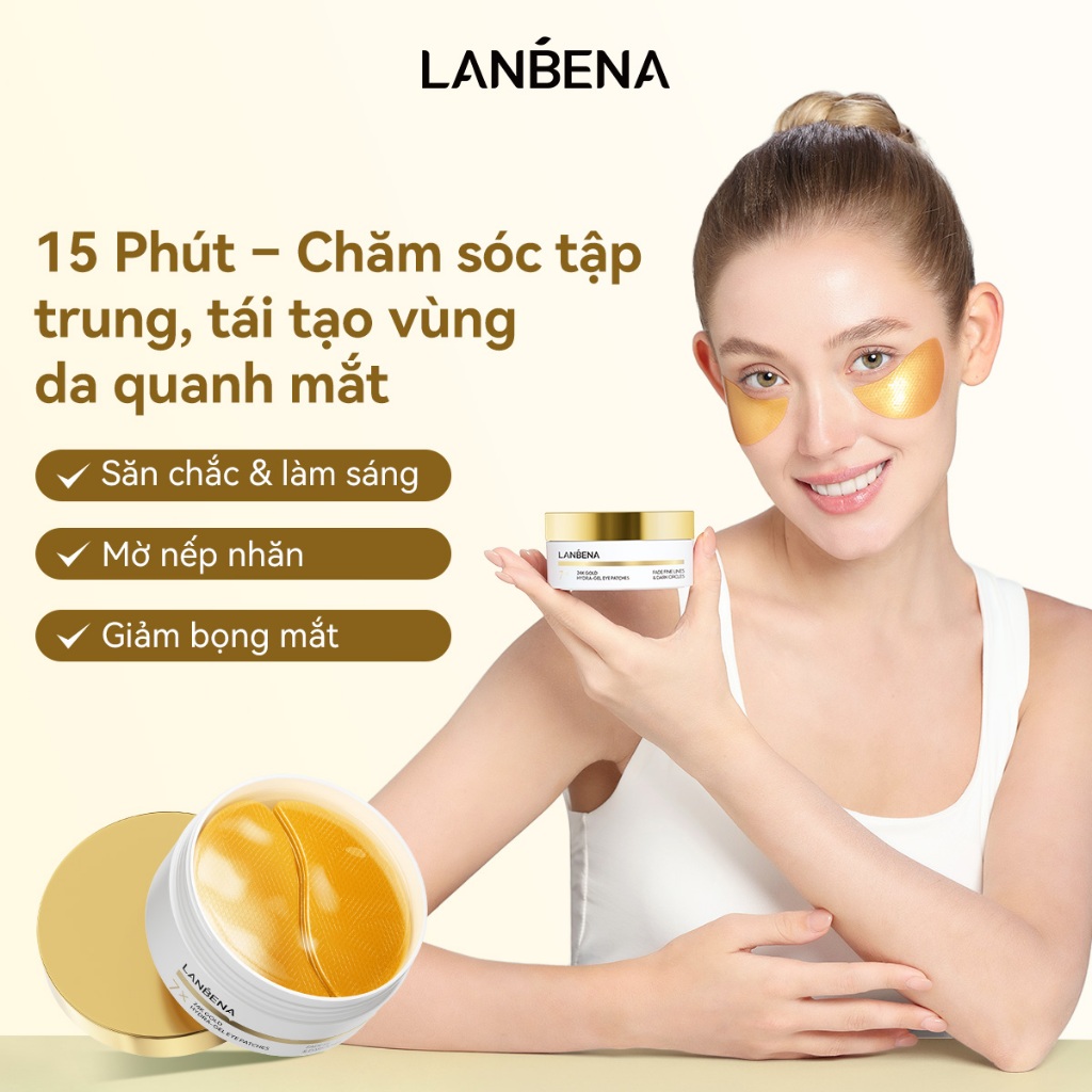 LANBENA Mặt Nạ Mắt (60 miếng) - GIẢM QUẦNG THÂM, DƯỠNG ẨM SÁNG DA MẮT Skincare