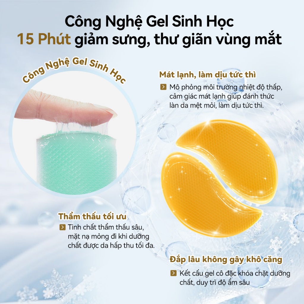 LANBENA Mặt Nạ Mắt (60 miếng) - GIẢM QUẦNG THÂM, DƯỠNG ẨM SÁNG DA MẮT Skincare