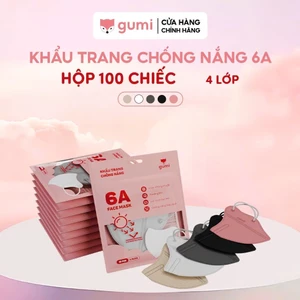 Khẩu trang chống nắng 6A Gumi Mask 4 lớp kháng khuẩn kiểu dáng thời trang