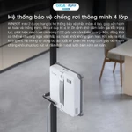 Robot lau kính Ecovacs Winbot Mini 2 - Lực hút tối đa 8000Pa - Phun nước siêu âm - Bảo vệ khi mất điện 30 phút — ảnh 2