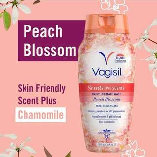 Gel Vệ Sinh Phụ Nữ Hương Hoa Đào Vagisil Beach Blossom, Dung Dịch Vệ Sinh Kiểm Soát Mùi Đến 24h