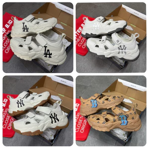 Giày Sandal Unisex Đế cao MLB Big Ball Chunky Mask New York Yankees - 3ASDCH133-50CRS
