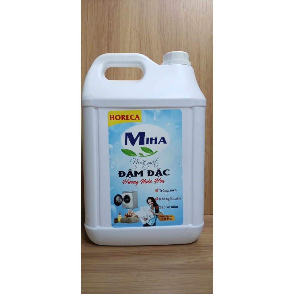 Nước Giặt Miha 10kg Can Lớn – Giặt Sạch, Khử Mùi Mồ Hôi, Thơm Dài Lâu