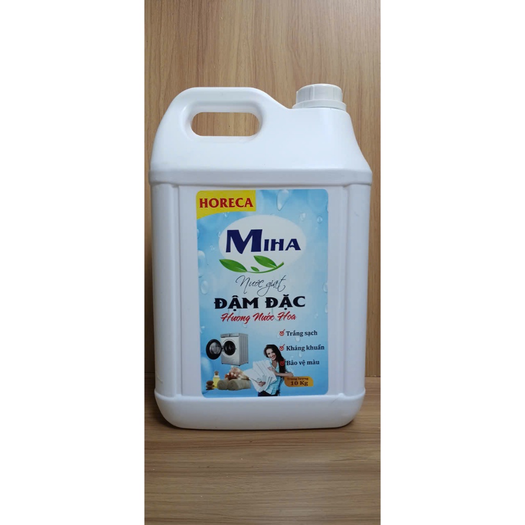 Nước Giặt Miha 10kg Can Lớn – Giặt Sạch, Khử Mùi Mồ Hôi, Thơm Dài Lâu