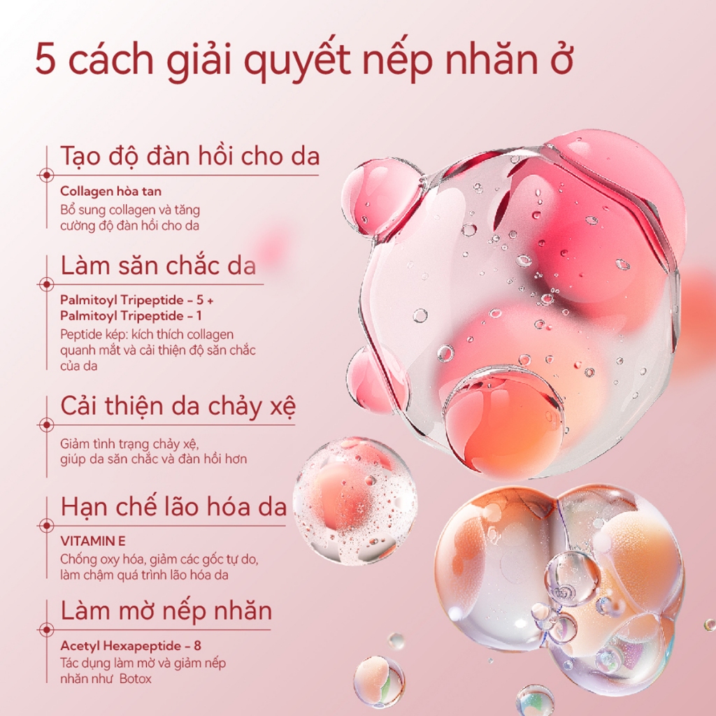 LANBENA MẶT NẠ MẮT ĐA PEPTIDE  & HOA HỒNG 7X (Hộp/60 miếng) - Giảm Nhăn, Làm Mờ Quầng Thâm, Trẻ Hóa Vùng Mắt Tự Nhiên