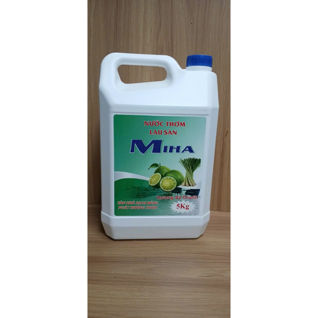 Nước Lau Sàn Miha Can 5kg – Làm Sạch, Khử Mùi, Hương Sả Chanh / Ylang Lưu Hương, xua đuổi côn trùng.