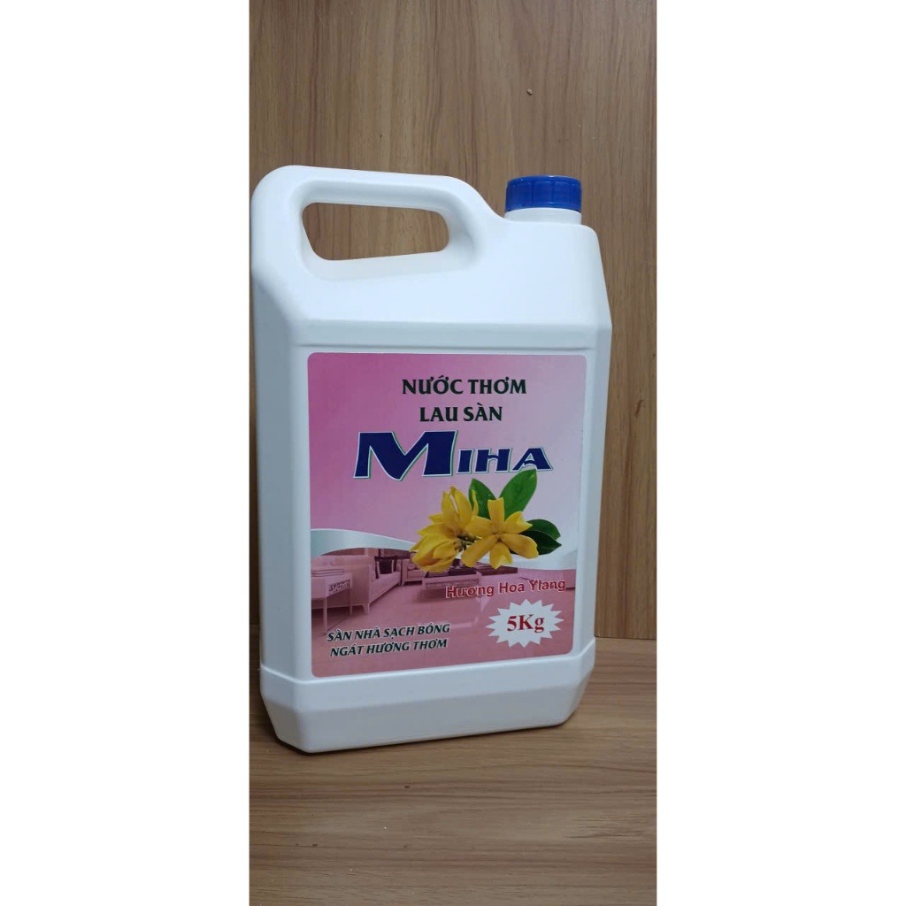 Nước Lau Sàn Miha Can 5kg – Làm Sạch, Khử Mùi, Hương Sả Chanh / Ylang Lưu Hương, xua đuổi côn trùng.