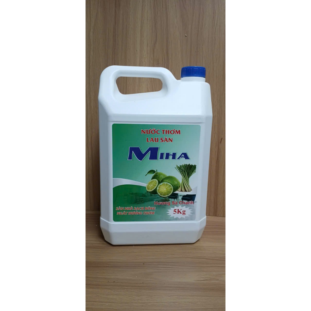 Nước Lau Sàn Miha Can 5kg – Làm Sạch, Khử Mùi, Hương Sả Chanh / Ylang Lưu Hương, xua đuổi côn trùng.