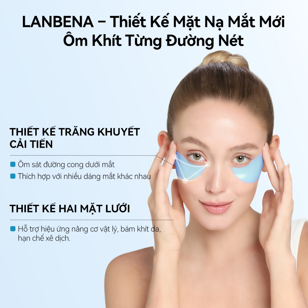 LANBENAMẶT NẠ MẮT  HA 8X (Hộp/60 miếng) - CUNG CẤP ĐỘ ẨM SÂU, GIẢM NẾP NHĂN MẮT Skincare