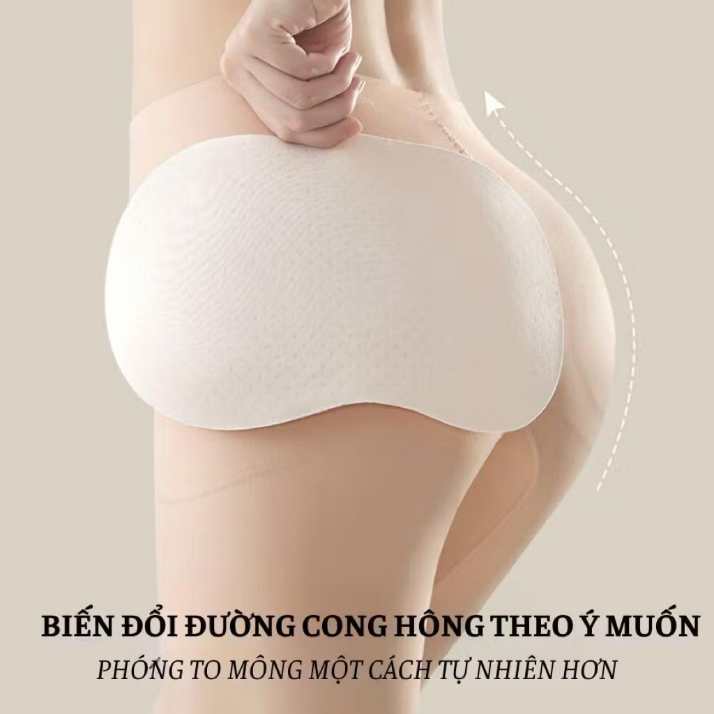 Quần độn mông và hông chất đúc su đệm dày 2cm,không lộ viền tạo đường cong tự nhiên 052