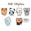 BLIND BOX Hộp Túi Mù gấu bông mini các loại Động Vật Rừng Cho Trẻ Nhỏ Có Móc Khóa