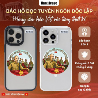 Ốp Lưng Điện Thoại Han icase Cho iPhone 12 13 14 15 16 17 Chống Sốc Bác Hồ Đọc Tuyên Ngôn Độc Lập