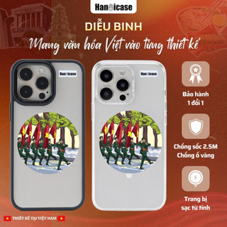Ốp Lưng Điện Thoại Han icase Cho iPhone 12 13 14 15 16 17 Chống Sốc Chống Ố Vàng Diễu Binh A80