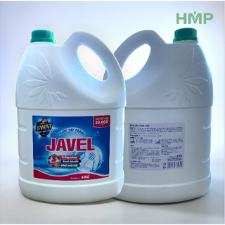 Nước Tẩy Javel SWAT can 1kg/2kg/4kg Làm Trắng Nhanh, Khử Khuẩn Hiệu Quả