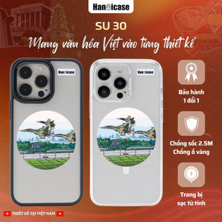 Ốp Lưng Điện Thoại Han icase Cho iPhone 12 13 14 15 16 17 Chống Sốc Ố Vàng In Độc Quyền Máy Bay Su30