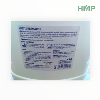 Nước Tẩy Javel SWAT can 1kg/2kg/4kg Làm Trắng Nhanh, Khử Khuẩn Hiệu Quả