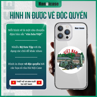 Ốp Lưng Điện Thoại Han icase Cho iPhone 12 13 14 15 16 17 Chống Sốc, Ố Vàng Hình In Tên Lửa S300