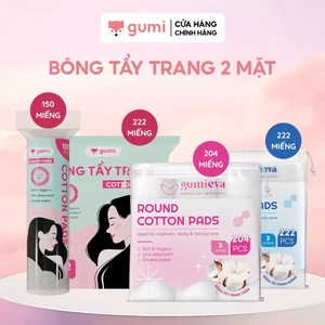 Bông tẩy trang 222 miếng Gumi chất liệu Cotton