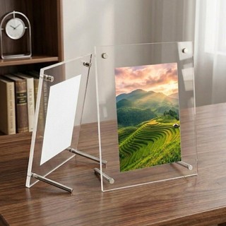 Khung ảnh acrylic trong suốt, khung ảnh mica để bàn, khung ảnh 18x24cm, 20x20cm - Lỗi 1 đổi 1