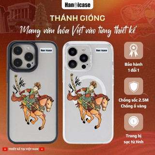 Ốp lưng điện thoại cho iPhone 12 13 14 15 16 17 chống sốc, ố vàng hình in Thánh Gióng Han icase