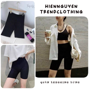 Quần Legging Lửng Nữ [FREESHIP]🌸 Legging ngố cạp cao nâng mông chất thun co giãn tốt