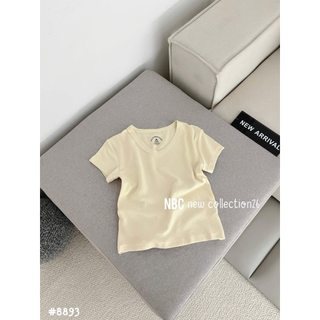 Áo phông cổ tim viền trơn cộc