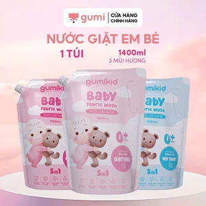 Túi Nước giặt Gumikid Italy túi 1400ml cho bé - Nước giặt cho bé tự nhiên an toàn cho da
