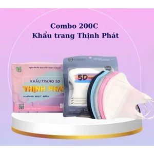 Thùng 200 chiếc khẩu trang 5D THỊNH PHÁT 3 lớp kháng khuẩn form ôm chống bụi chống tia UV