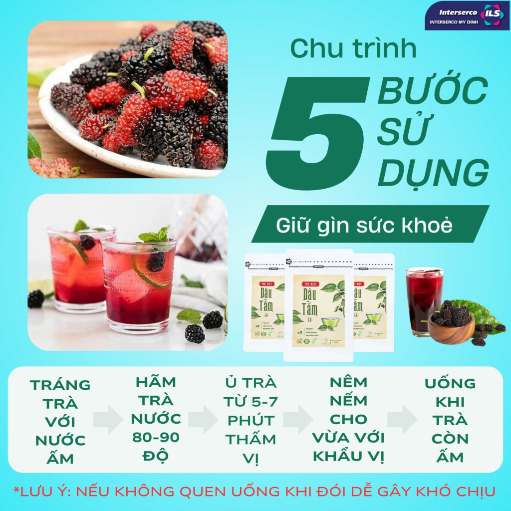Trà Dược Dâu Tằm Lá NCK - Bổ Sung Dinh Dưỡng, Giải Nhiệt Và Bồi Bổ Cơ Thể (20 Gói x2g)