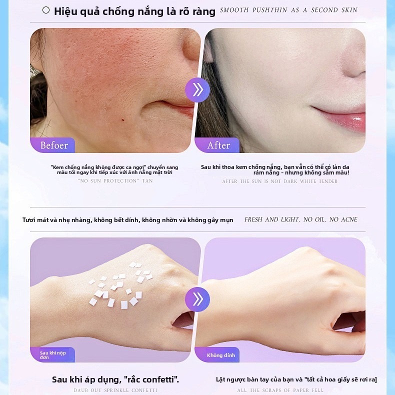 【BÁN CHẠY】Kem Chống Nắng 377 SPF50 PA++++ 50g Nâng Tone Dưỡng Ẩm Chống Tia UV Không Bết Dính