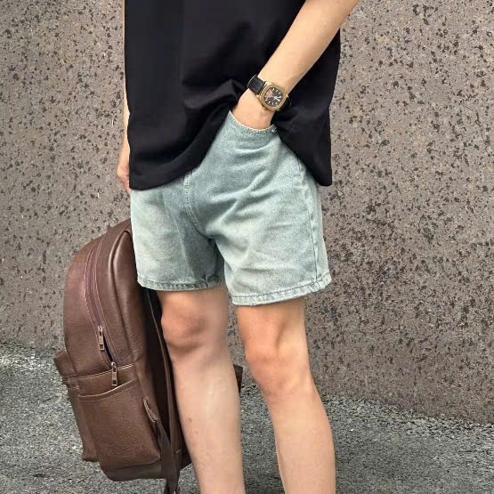 45kg-85kg Combo Quần short jean nam trơn màu đen trên gối trẻ trung thoải mái Tfashion-shop-ms001 | BigBuy360 - bigbuy360.vn