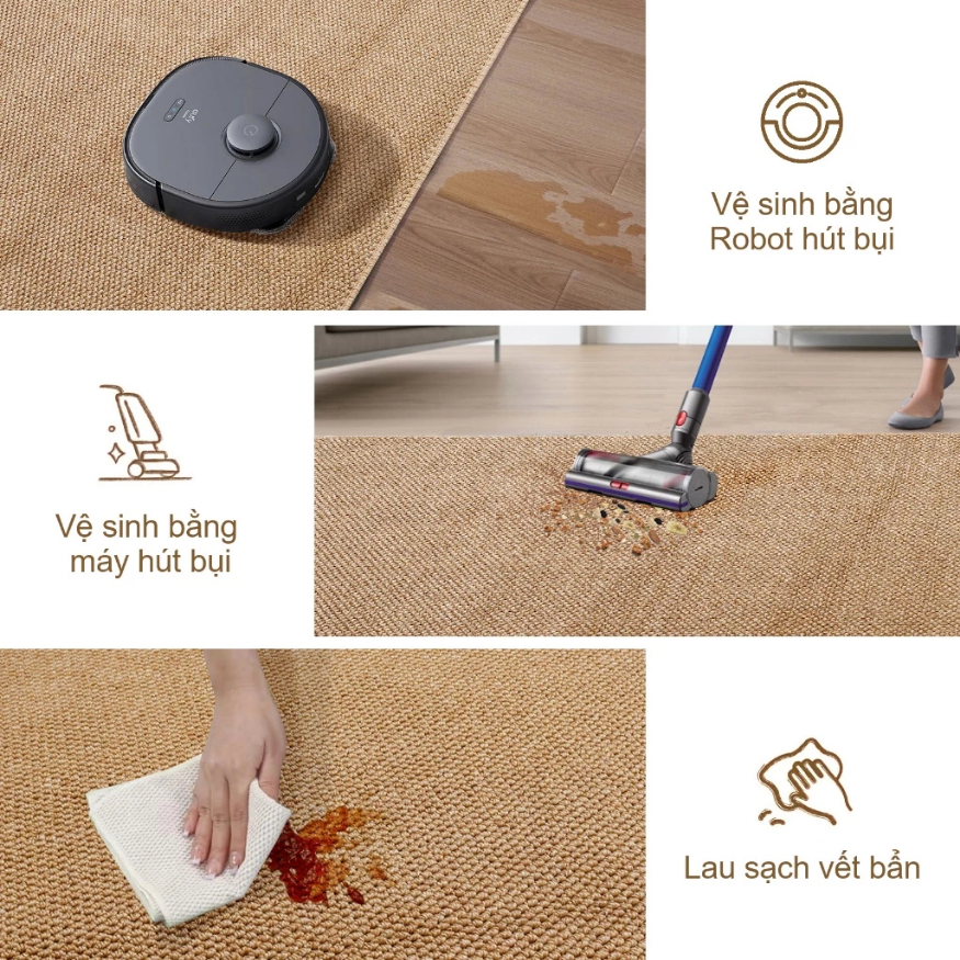 Set 2 Thảm Trải Sàn Bếp Sợi Dệt RICHOUSE Hút Nước Hút Dầu, Thảm Chùi Chân Nhà Bếp Chống Trượt