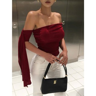 Áo ôm kiểu vai chéo nhún M196