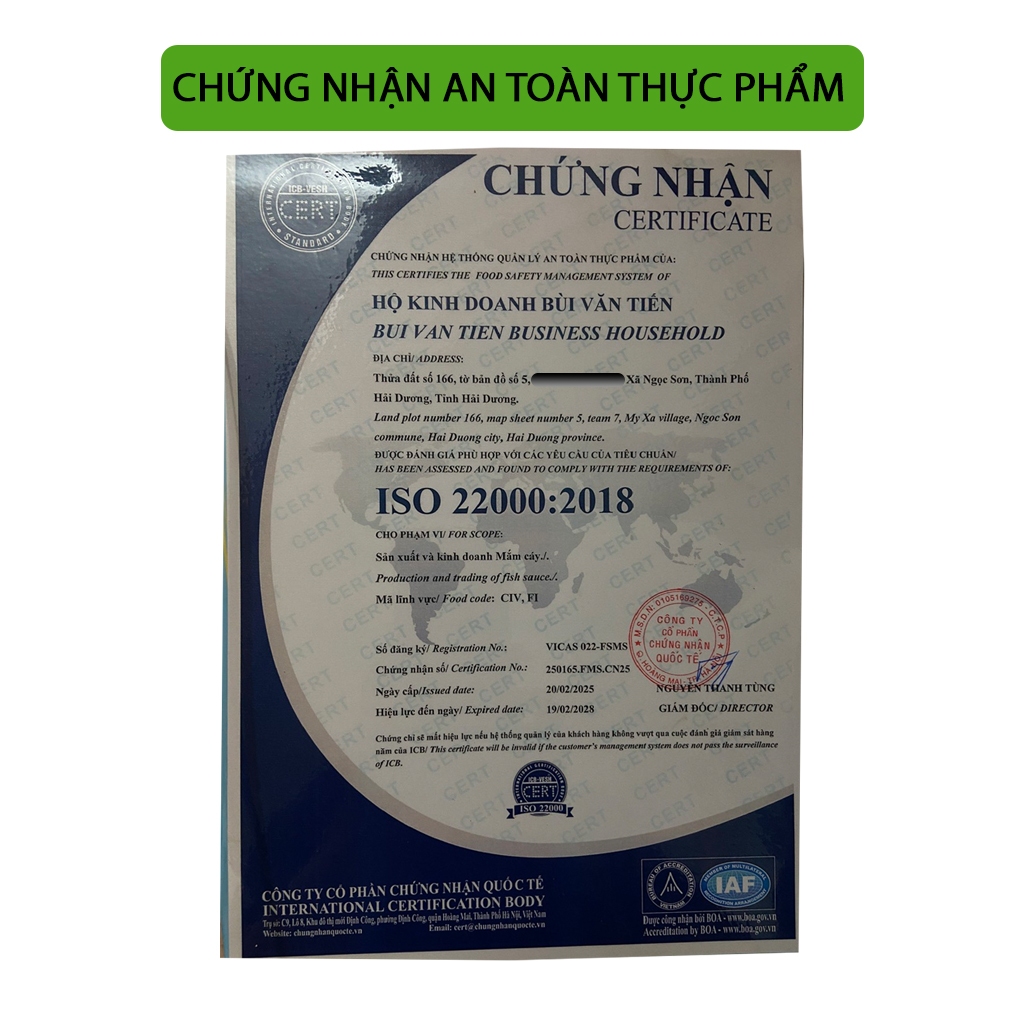 Mắm Cáy Hoàng Đậu Đặc Sản Tứ Kỳ Hải Dương chai 500ml