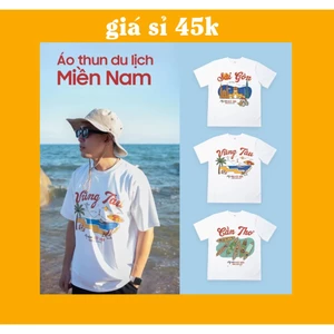 "GIÁ SỈ" Áo thun địa danh MIỀN NAM 1 Du lịch Việt Nam 63 tỉnh thành unisex ,chất thun mỏng mát