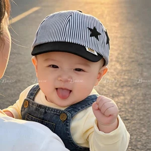 Mũ lưỡi trai trẻ em sọc sao phong cách Hàn Quốc – Nón bé trai bé gái thời trang