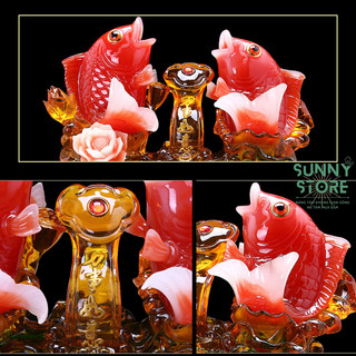 Tượng cá chép, Cá chép song hành, Cá chép hóa rồng, Tượng phong thủy, Decor Trang trí nhà cửa, Quà tặng ý nghĩa - SUNNY