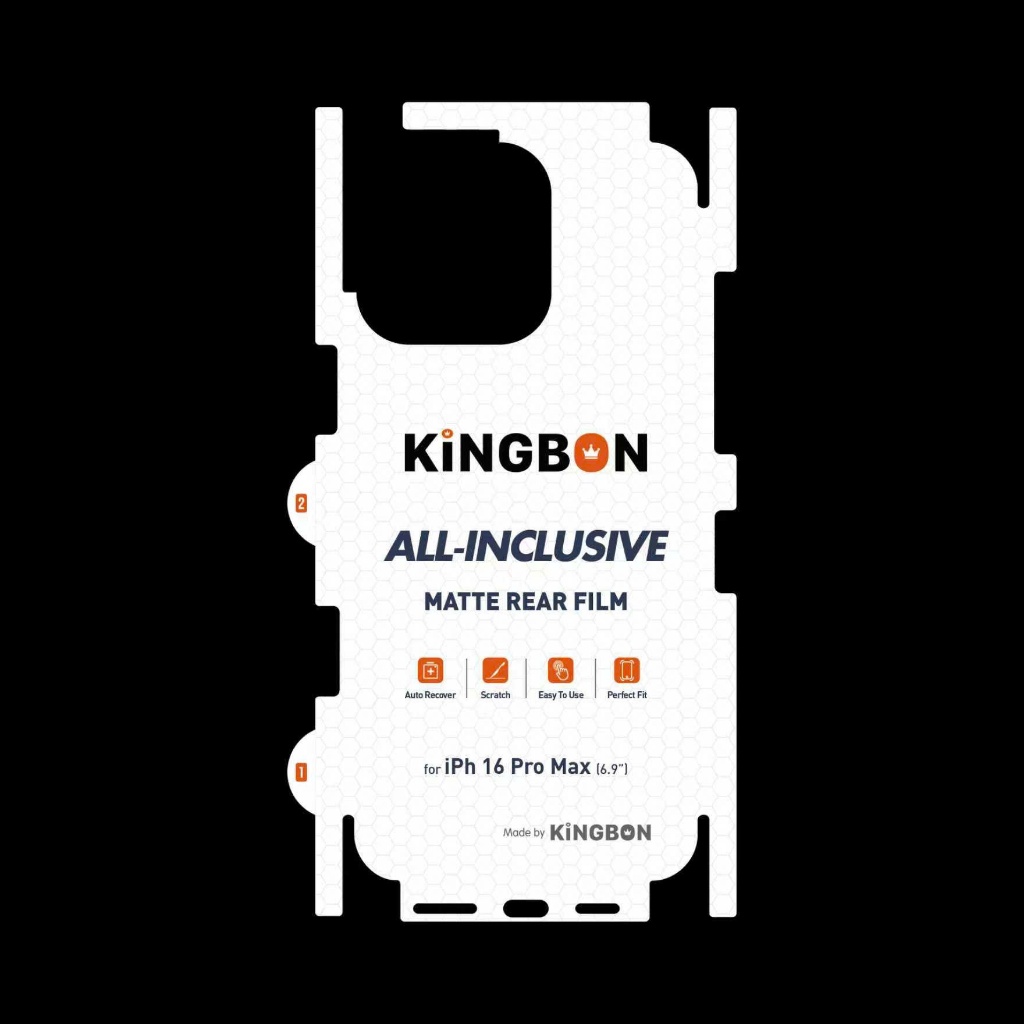 Miếng Dán Dẻo PPF IPhone Mặt Sau AG Nhám Chống Vân Tay FULL Viền FULL Lỗ Loa KiNGBON MA-F01
