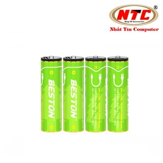 [XANH LÁ] Bộ 4 pin sạc AA 2200mWh BESTON P2-02C-AA loại Li-ion 1.5V có cổng sạc typec trực tiếp