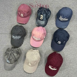 Mũ lưỡi trai Unisex MLB Chính hãng chất 100% cotton, vải kaki, jean, phom mềm, hoạ tiết thêu, free size, nhiều mẫu mới