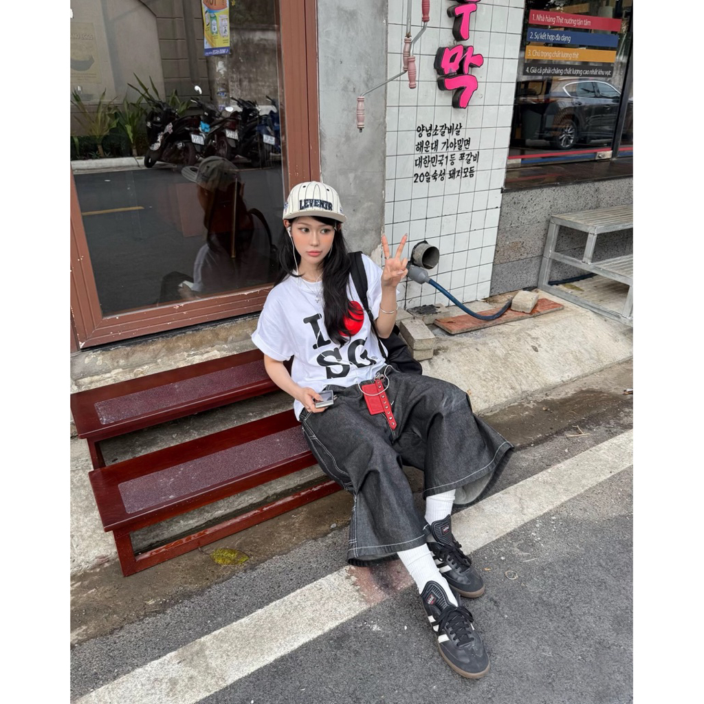 ÁO THUN FORM BOXY "I LOVE SG" WONDERSTU - UNISEX COTTON 260GSM