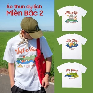 { GIÁ SỈ} Áo thun địa danh MIỀN BẮC Du lịch Việt Nam 63 tỉnh thành unisex, chất thun mỏng mịn mát