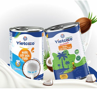 Nước cốt dừa tươi VIETCOCO (Organic) Coconut Cream - Lon 400ml