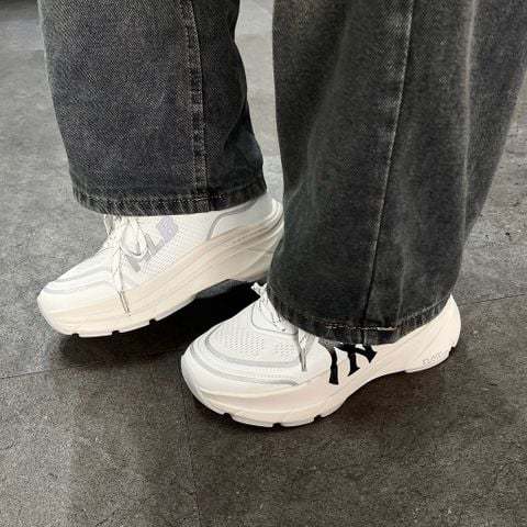 [Chính hãng] Giày thể thao sneaker MLB Athflow v2 New York Yankees Trắng Đen - 3ARNATF4N-50IVS