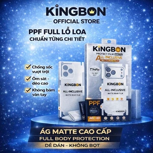 Dán PPF iPhone Mặt sau 4 LỚP FULL viền Chống vân Tay KiNGBON Cho S23Ultra/S24Ultra/S25Ultra/S26Ultra