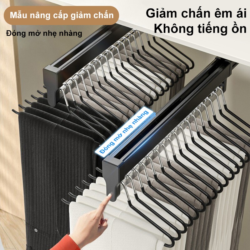 𝐎𝐥𝐢𝐟𝐞 Giá Treo Quần Áo Tiết Kiệm Không Gian Giá Treo Quần Dài Dạng Ống Lồng Cho Tủ Quần Áo