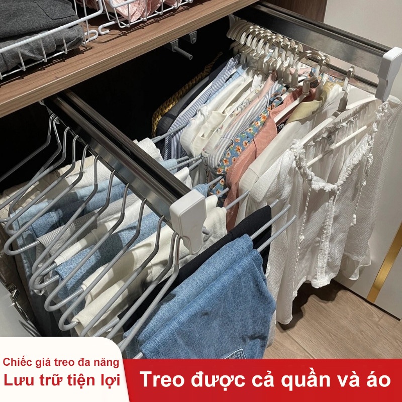 𝐎𝐥𝐢𝐟𝐞 Giá Treo Quần Áo Tiết Kiệm Không Gian Giá Treo Quần Dài Dạng Ống Lồng Cho Tủ Quần Áo