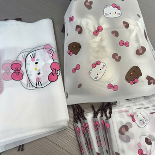 Combo 10 Túi Đựng Giày Dép Đồ Hello Kitty Dây Rút Chống Nước – Túi Đựng Giày Du Lịch, Chống Bụi, Tiện Lợi