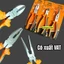 Kìm điện, kìm cắt, nhọn 8 inch kiểu Mỹ A+cut Tech Asaki JAPAN STD 150mm, thép High Carbon độ cứng cao